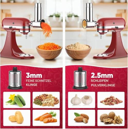 COFUN Edelstahl Gemüseschneider für KitchenAid Küchenmaschinen – Ansicht 6