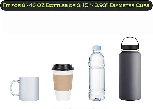 Miniatura 4 de Portavasos grande para puerta de automóvil, portavasos para casi cualquier tamaño de botella o lata