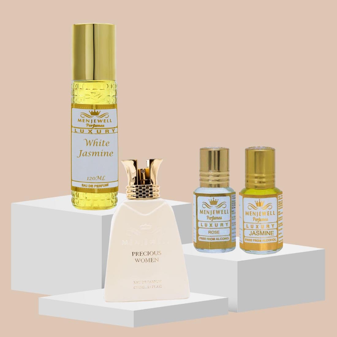White Jasmine, Rose Eau De Perfume for Mens | Long-Lasting Fragrance Scent | Unisex Aromatic Spray Ideal for Daily Use, Date Night, Gifting Purpose, and Occasions (230ml Pack of 4)-image-32