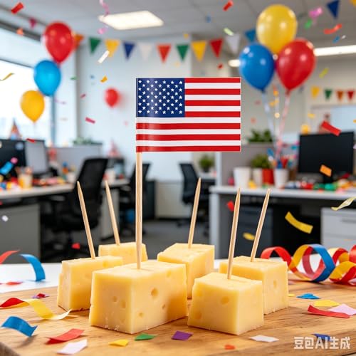 200 Pcs American Flag Toothpicks, 4th of July Patriotic Cupcake Toppers Stick,Memorial Day Decorations Mini Flags On Sticks,Mini Usa Flag Cocktail Picks for Celebration,World Cup,Bar,Party - image 7