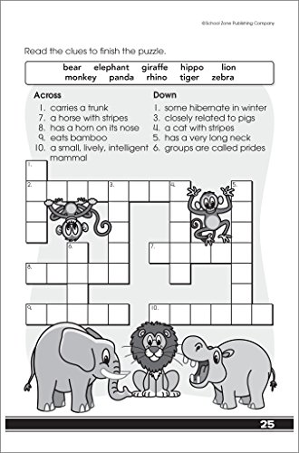 School Zone My First Codes & Puzzles Workbook: 48 Pages, 1st Grade, 2nd Grade, Activity Pad, Crossword Puzzles, Word Search, Riddles, Ages 6 to 8 (Little Busy Book Series)