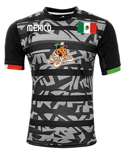 Jersey Mexico Naranjeros de Hermosillo 100% Polyester BlackGrey_Made in Mexico (X-Large)