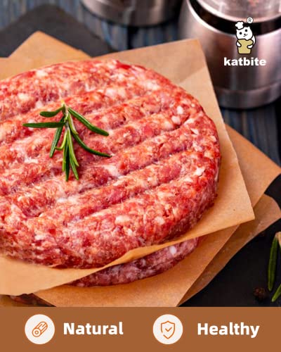 Katbite 300Pcs 6X6 Inches Patty Paper, Burger Patty Paper, Unbleached Parchment Sheets, Heavy Duty & Non-Stick, Squares For Seperating Patty, Cookies, Storing Foods Wrapping Candies #TOP4