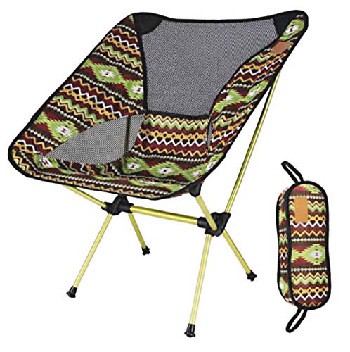 アウトドアチェア 折りたたみ 超軽量【耐荷重150kg】コンパクト イス 椅子 収納袋付属 お釣り 登山 携帯便利 キャンプ椅子 (緑)