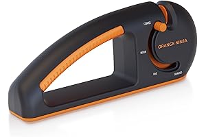 Orange Ninja 4-Stage Knife Sharpener: The Ultimate Edge Refining Solution for Every Kitchen