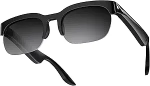 Smart Glasses with AI Translator, V6.0 Bluetooth Glasses with 150+ Translation, Smart Sunglasses for Men & Woman, 120H Long Standby Music Glasses, UV Protection, IPX5 Waterproof, Hands-Free Calls
