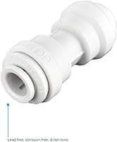 Vista 2 de John Guest Speedfit - Conector recto de unión OD de 1/4 pulgadas, empuje para conectar la instalación de plomería de plástico, PP0408WP