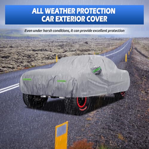 Image of Car Cover Fit for Honda Ridgeline 2006-2026, Migaven Waterproof Full Exterior Cover Sun Rain Protection with Door Zipper and Cotton Lining