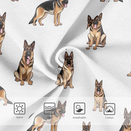 German Shepherd White Animal Little Girl Panties Toddler Underwear Floral Cotton Stylish Briefs Kids Undies 2t3