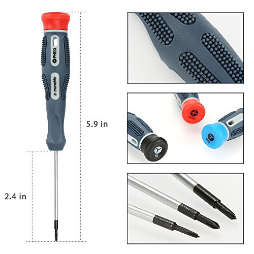 E·Durabl Triwing Screwdriver for Nintendo, 11 in 1 Precision Screwdriver Repair Tool Kit for New 3DS Nintendo Wii/Wii U/NES/SNES/DS Lite/GBA/Gamecube Sega Master/Genesis/32x Consoles