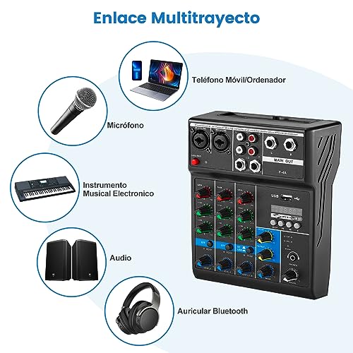 Dj E Iluminación, Musical Instruments mezcladora 2 canales Marca AUOK (2)