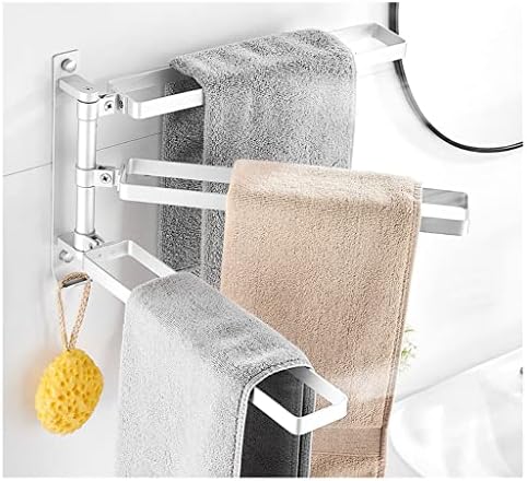 SUCHETA Toallero Toallero montado en la Pared Barra giratoria para Toallas de baño con Gancho Toallero Plegable de Aluminio Soporte para Toallas de Montaje en Pared Colgador de Toallas Estante de co SUCHETA Toallero Toallero montado en la Pared Barra giratoria para Toallas de baño con Gancho Toallero Plegable de Aluminio Soporte para Toallas de Montaje en Pared Colgador de Toallas Estante de co