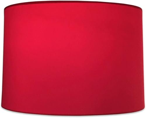 Miniatura 4 de Royal Designs, Inc. Pantalla de lámpara Shallow Drum Hardback, HB-610-10RED, Rojo, 9 x 10 x 7