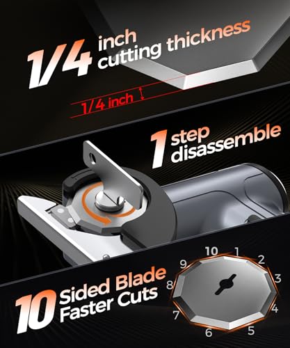LOGBAY 4V Cordless Electric Scissors, Ergonomic Handle, 3 SK5 Blades, 1-Hour Full Charge, 45-Minute Runtime, Portable Storage Bag, with Safety Lock, for Fabric, Leather, and Thin Cardboard. - image 2