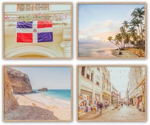 Dominican Republic Photography Photographic Prints, Set of 4, Unf...