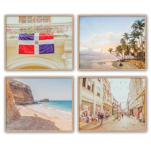 Dominican Repuplic Photography Photographic Prints, Set of 4, Unf...