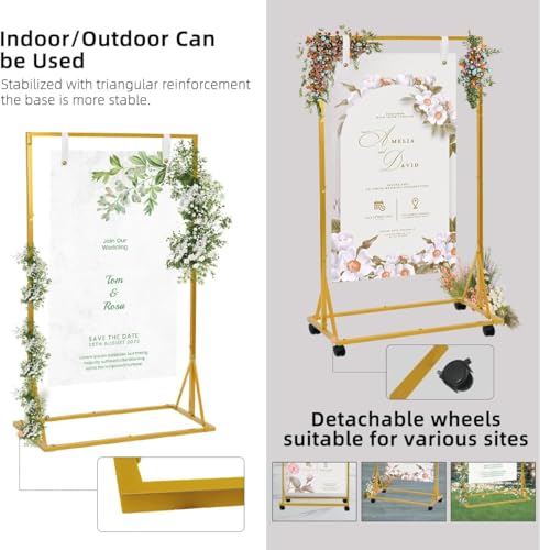Support de plaque de mariage pour affiche plan de table réception 170cm