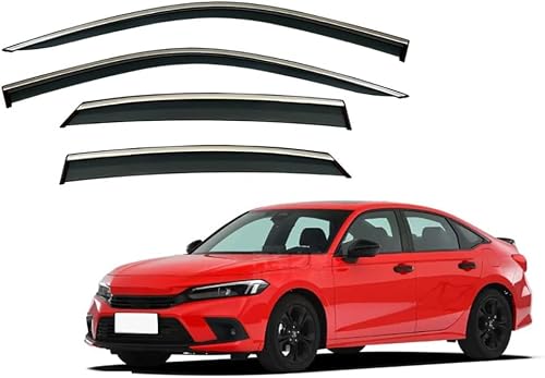 PANXUC Car Wind Deflectors for Civic MK11-FE FL 2022, Side Window Wind Rain Deflector Window Visor Sun Rain Guard Smoke Guards