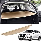 Marretoo Cargo Cover Factory Style for Mercedes Benz ML350 Accessories 2012-2015 GLE 2016-2019 Beige Retractable Trunk Security Shield Shade