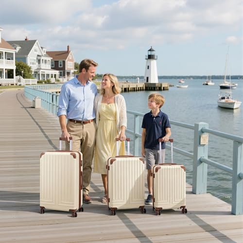 Image of KUNEL Luggage Sets 5 Piece, Hardshell Expandable Suitcase, 20 /24 /28inch