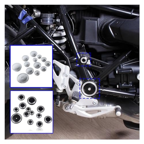 ZCXDZSW Tampas para orifícios da estrutura da motocicleta Conjunto de tampas para estrutura de plugu