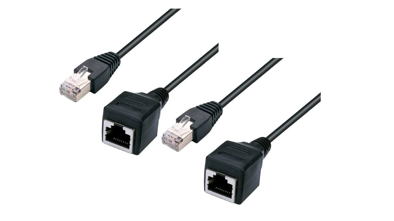 WETEK Ethernet Extension Cable,(30CM),(Pack of 2) Cat 6 Ethernet Lan Network Cable Support Cat6 / Cat5e / Cat5 Standards, RJ45 Extension Cable Male to Female (Black) (B09W9JY4XL) Amazon Price History, Amazon Price Tracker