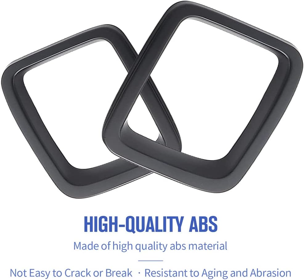 Front Grille Grill Inserts Cover Compatible with Jeep Compass 2017 2018 2019 2020 2021 ABS Grill Cover Rings Frame Trims Kit 7PC (Matte Black)