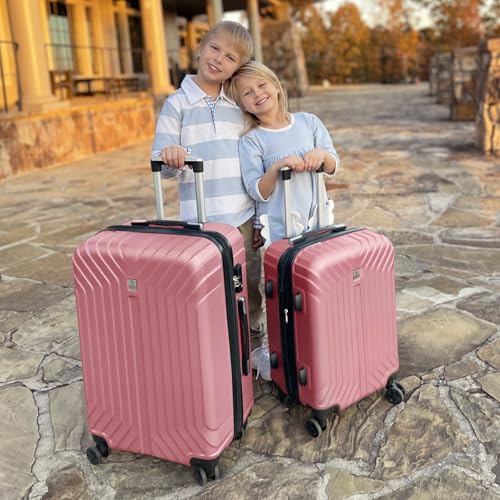 AnyZip Expandable Carry On Luggage, 20 Inch Hard Shell Travel Suitcase,Rolling Lightweight Suitcases with Wheels TSA Lock (Pink) - Image 3