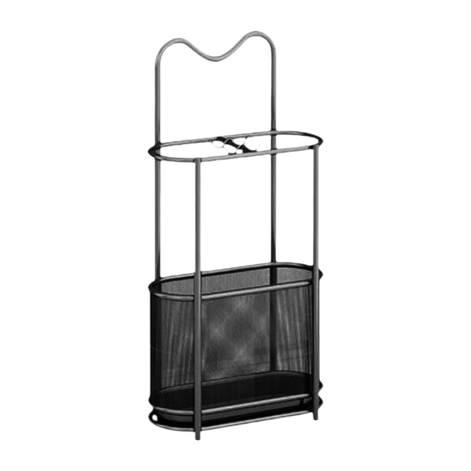 HYLYGFH Black Iron Umbrella Stand - Stylish Storage Solution for Hallway & Office - Durable Metal Design for Home nization & Decor