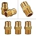Oumefar 20 Pcs Brass Nipple 1/8 BSP Brass Hex Nipple Male External Thread Quick Connector Threaded Pipe Fitting Hexagon