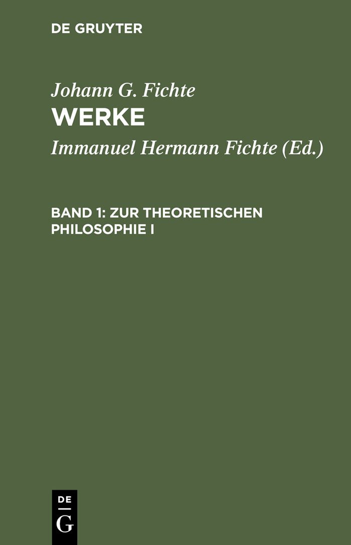 Zur theoretischen Philosophie I