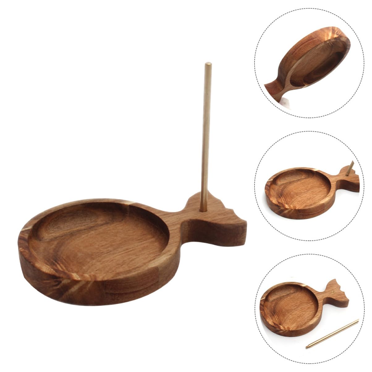 SHERCHPRY 5szt Sznurka Szpula Typu Fishtail Drewniane Palety Organizer Na Drewnianą Tacę Talerzyk Do Przechowywania Koralików Spinner Do Rękodzieła z Koralików Krążek Pleciony Tkać Miedź