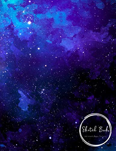 Sketch Book | 120 blank pages | 8.5x11: Watercolor Space Design | Sketching, Drawing and Creative Doodling (Sketchbook Space Design)