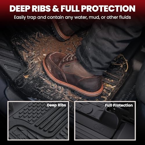 Image of LASFIT Floor Mats for RAM 1500 2002-2008 /2500 /3500 2003-2009 Quad Cab