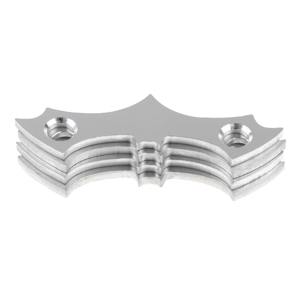Inzopo 4pcs Aluminum Alloy Skateboard Deck Protective Gasket Longboard Anti-sinking Prevent Sag Hardware - Silver