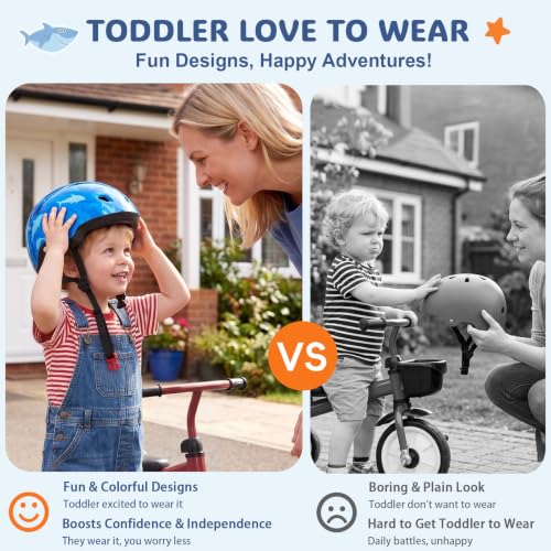 Image of Toddler Helmet, Adjustable Kids Bike Helmet for Ages 1-3-8