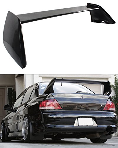 Cuztom Tuning EVO Style Painted Black Rear Trunk Lid Spoiler Wing Compatible with 2002-2007 Mitsubishi Lancer Evo 7 8 9