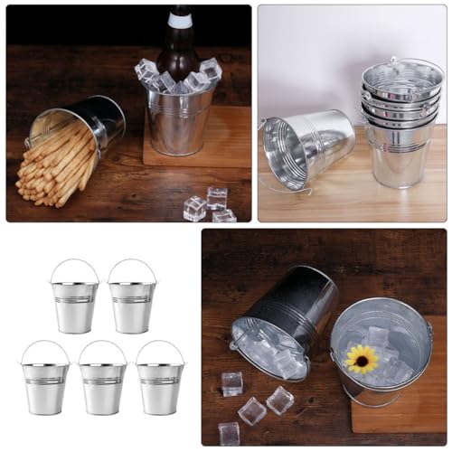 Evita platos rotos en tu negocio con estos cubos de lata para snacks con asa 5