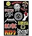 MDGCYDR Autocollants Voiture Heavy Metal Rock Autocollant Metallica Pink Floyd ACDC Guitar Case Street Hiphop 11Pcs