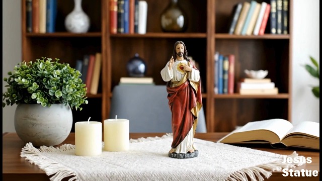 Estatua Sagrado Corazón de Jesús 6 pulgadas Resina miniatura 6