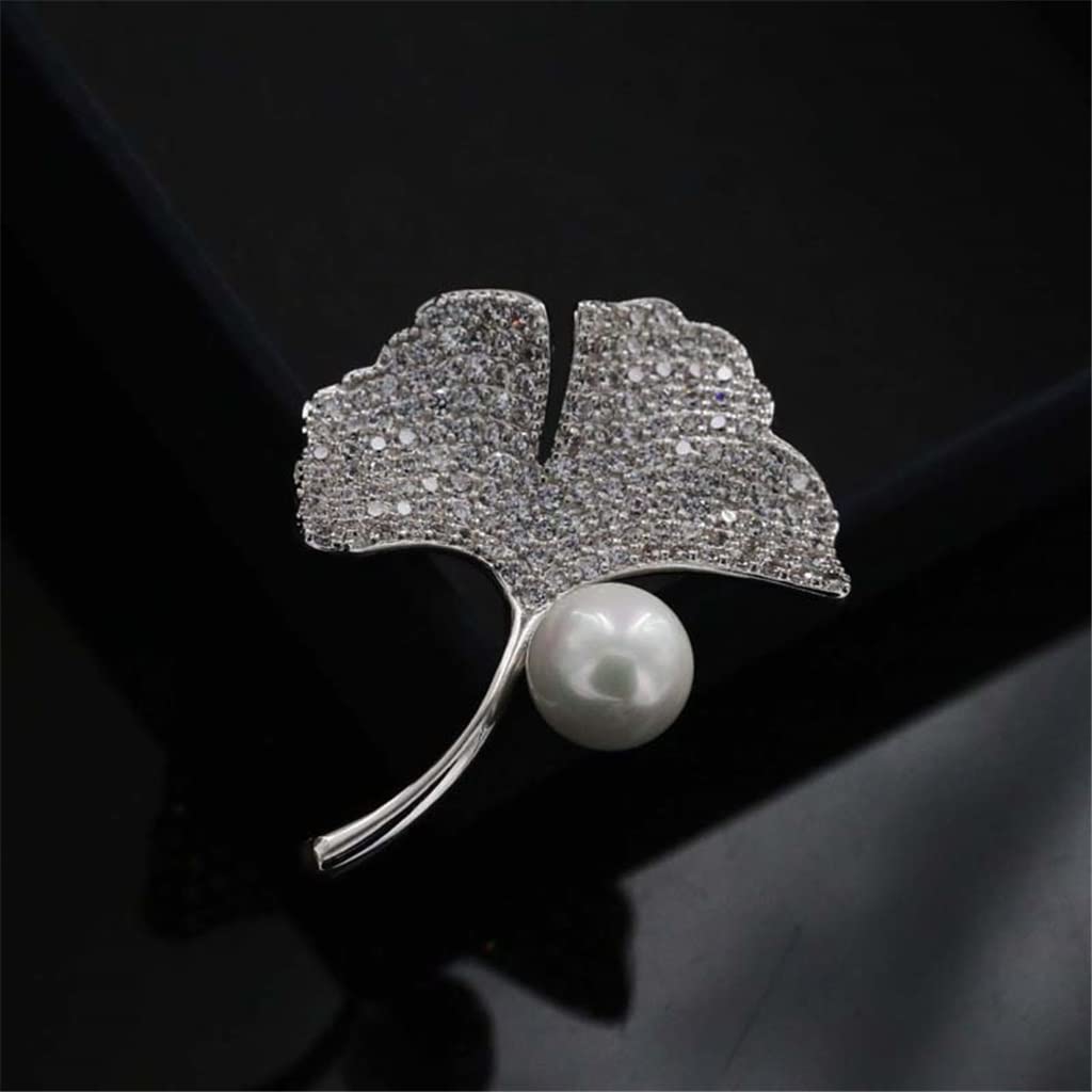 Ginkgo Blatt Brosche weibliche atmosphärische Jacke Pin Strickjacke Zubehör Schmuck Wild Kragen Brosche