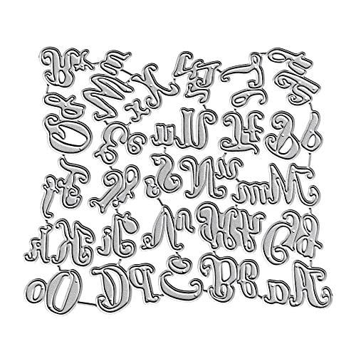 Capital Lowercase 26 Alphabet Cutting Dies, 26 Letters Die Cuts Metal Embossing Stencils Template Mould For Card Scrapbooking And Diy Craft Album Paper Card Decor #TOP4