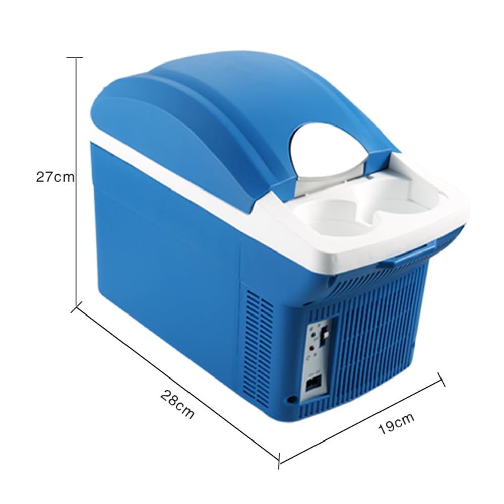 Refrigerador portátil del refrigerador del Coche 8L Caja fría Caliente de la Capacidad Grande Caja de calefacción al Aire Libre del Coche, para Acampar, Picnic,Dc24v