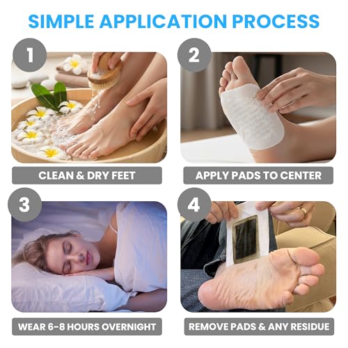 Image of Sole Serenity Foot Pads with Trace Minerals, Zeolite, Fulvic Humic Acid, Magnesium, Silica, Diatomaceous Earth, Sea Salt, Zinc (20 Pads)