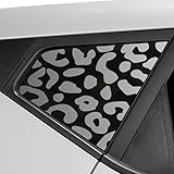 BOGAR TECH DESIGNS Precut Quarter Window Leopard Cheetah Print Vinyl Decal Sticker Compatible with Kia Soul 2020-2024, Matte Black