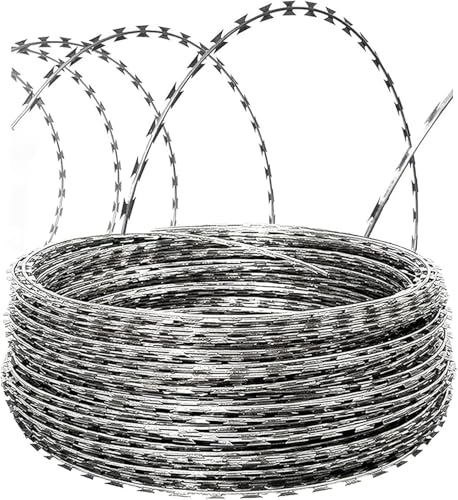 LLHTTDMBDFC Alambre De Espino, Alambre De Púas, Alambre de púas galvanizado Que Cerca el Alambre de púas Que Cerca for la protección eficaz del jardín(50cm)