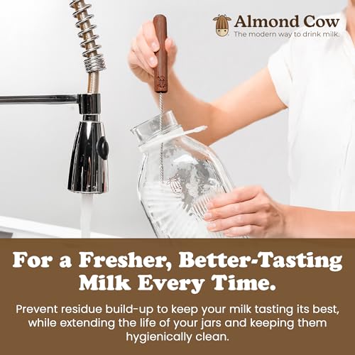 Image of Almond Cow Nut Milk Maker Essentials Bundle - Includes Plant-Based Milk Maker, 60 fl oz Glass Pitcher with Lid & Spout, and 13 inch Cleaning Brush - DIY Nut Milk, Perfect Accessories for Homemade Nut Milk