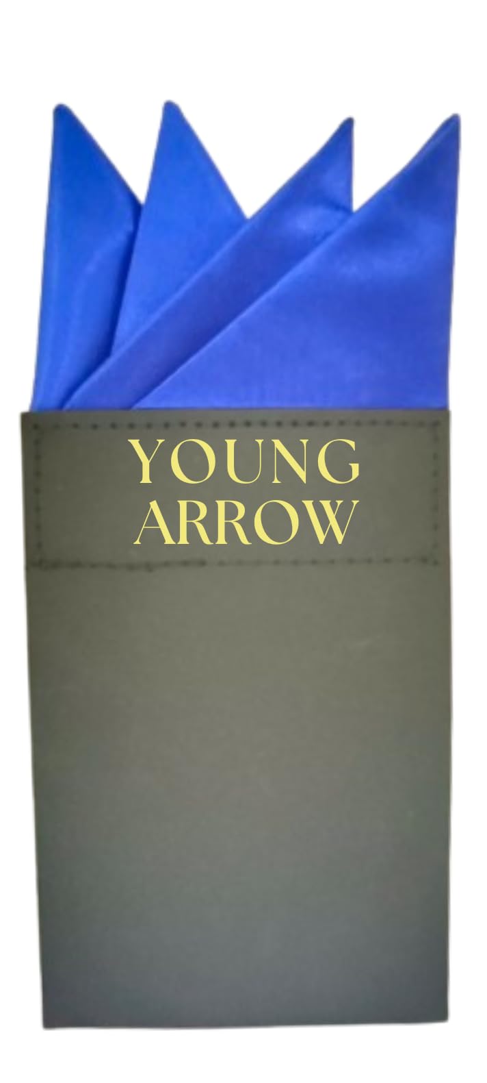 Men's Solid Color 4 fold Style Pre Folded Pocket Square | Readymade Wedding Handkerchief for Suits, Blazers & Tuxedo