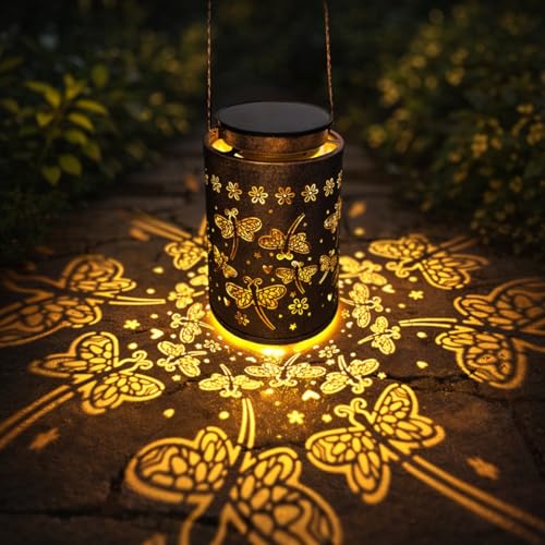 Lanterne solaire libellule cadeau idéal pour femme maman grand-mère