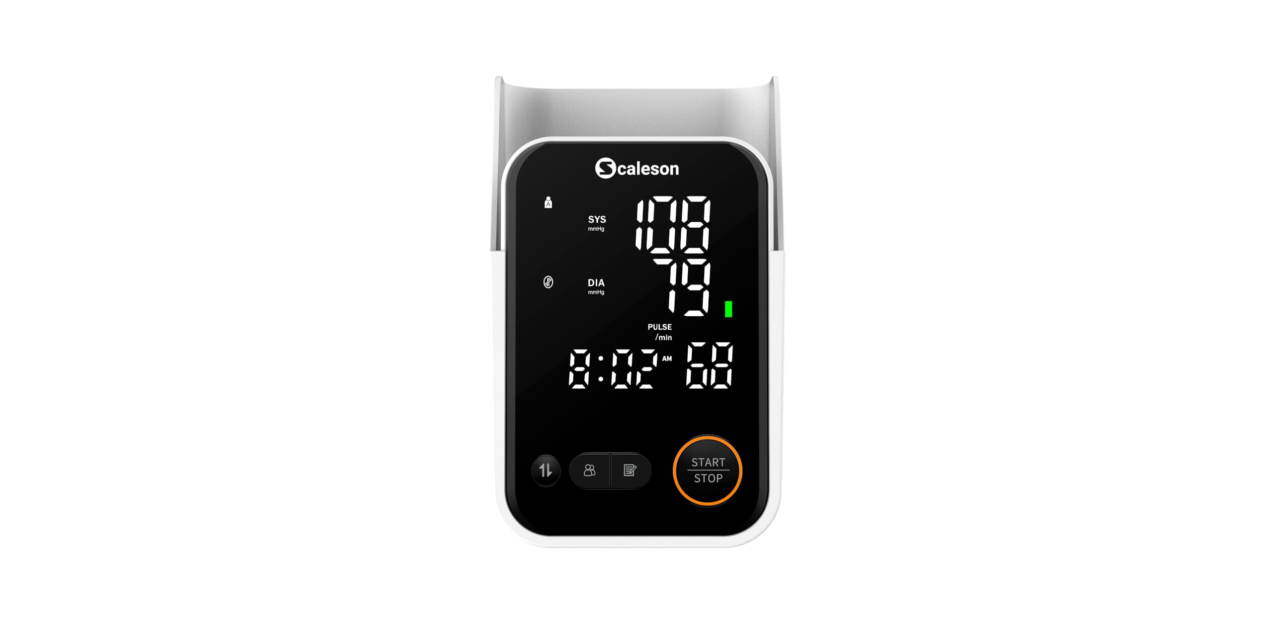SCALESON S260.20 ciśnieniomierz na ramię z przegródką do przechowywania/funkcja średnia/z dużym ekranem LED/funkcją WHO/podwójnego użytkownika/2 x 120 miejsc pamięci/funkcja aplikacji/funkcja głosu